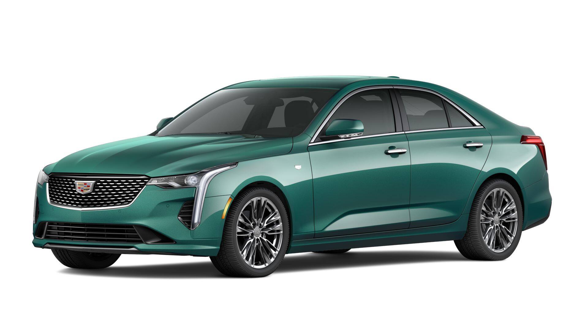 2026 Cadillac CT4 Premium Luxury in Typhoon Metallic — front three-quarter view