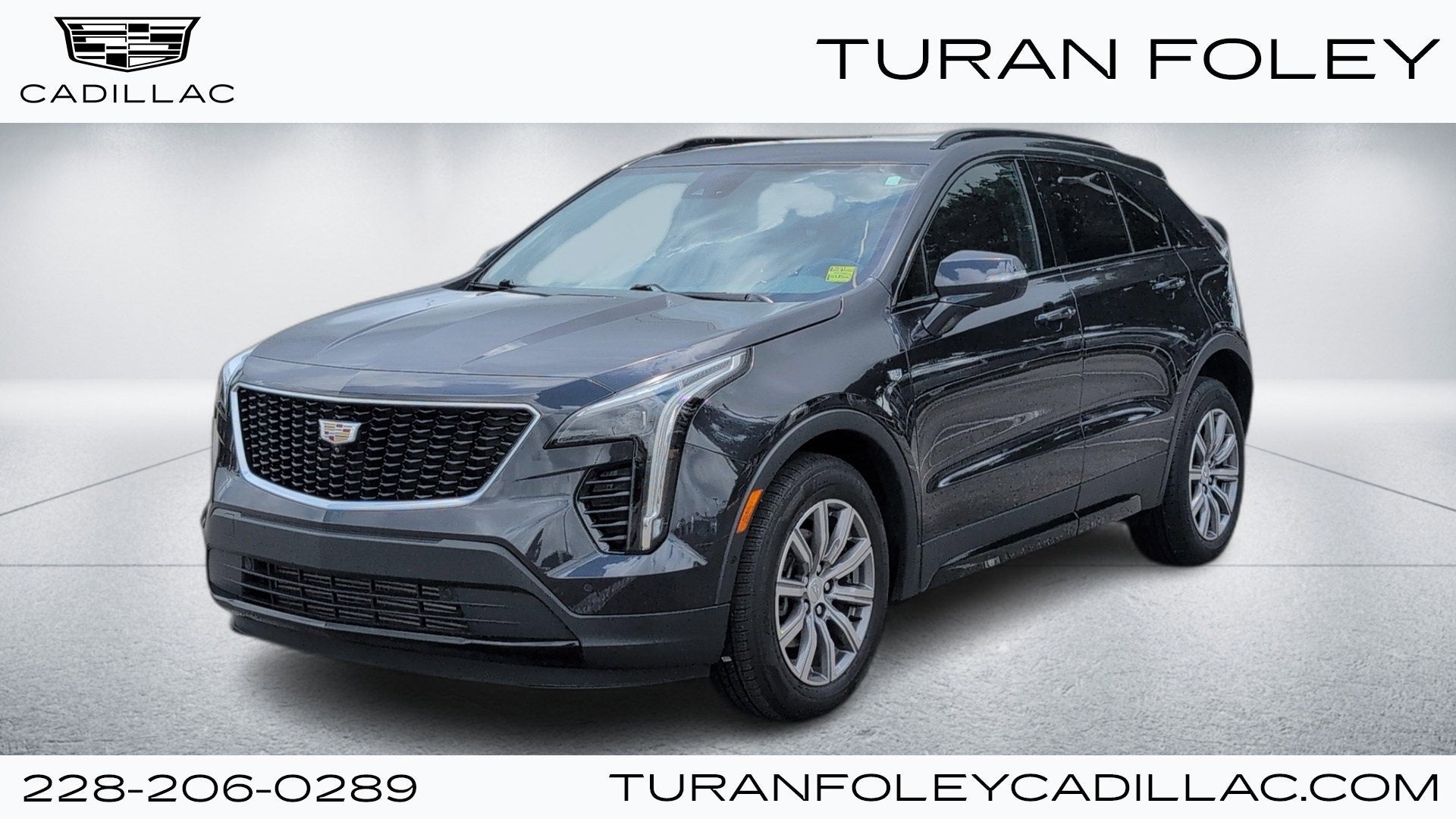 2022 Cadillac XT4 Sport in Galactic Grey Metallic — front three-quarter view