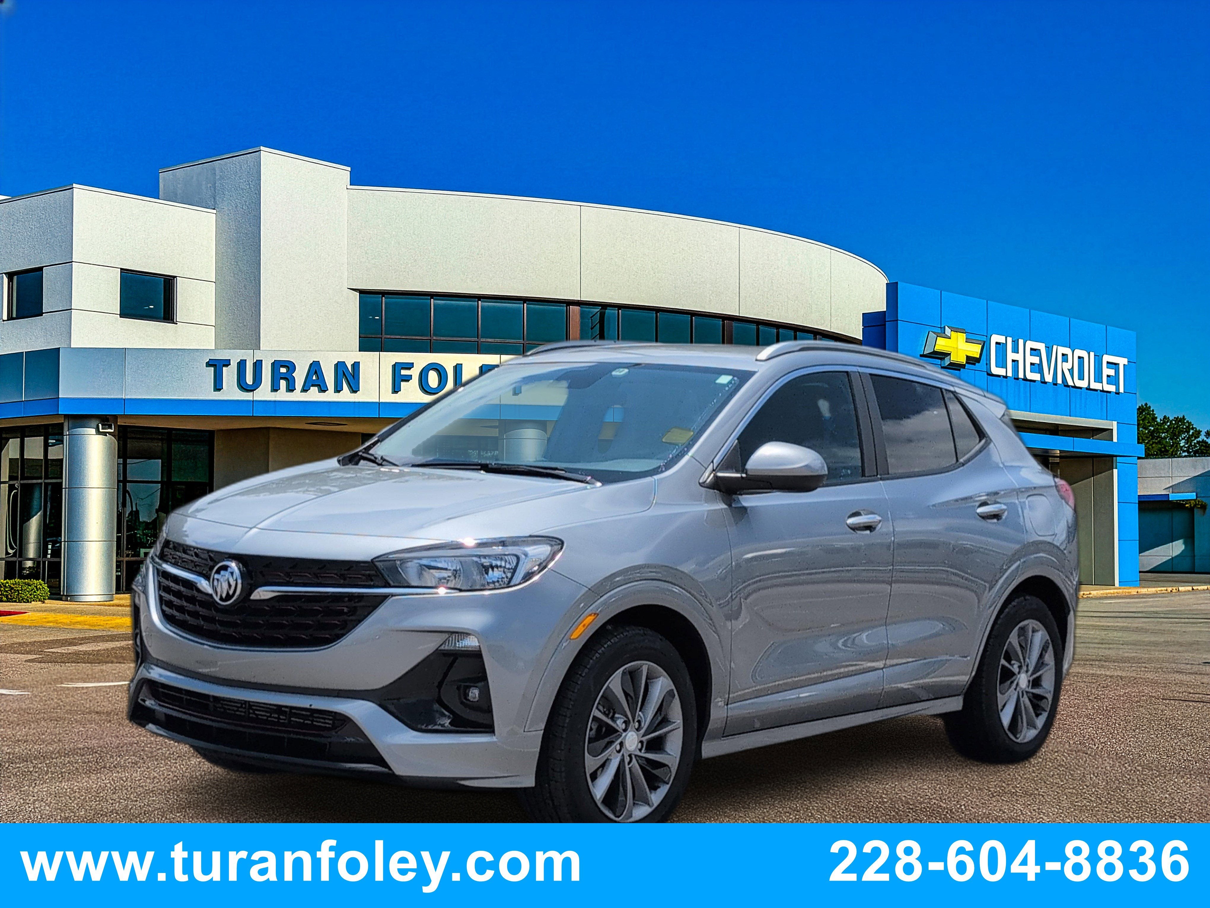 2023 Buick Encore GX Select in Moonstone Gray Metallic — front three-quarter view